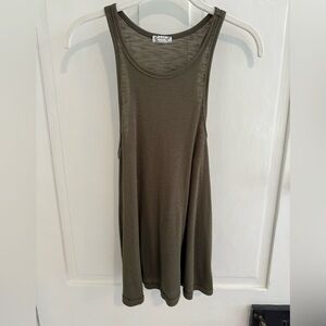 Intimately Free People flowy tank top, army green, size S.
